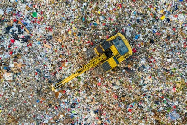 Bird's eye view of landfill
