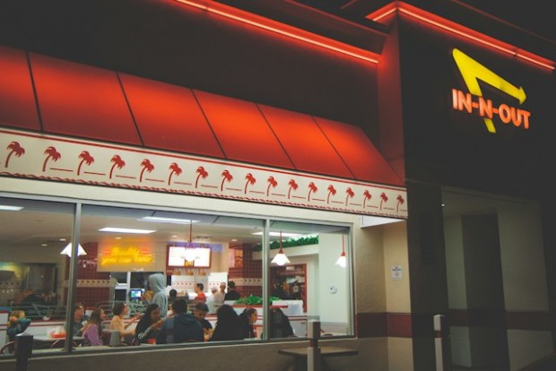 People at In-N-Out Restaurant