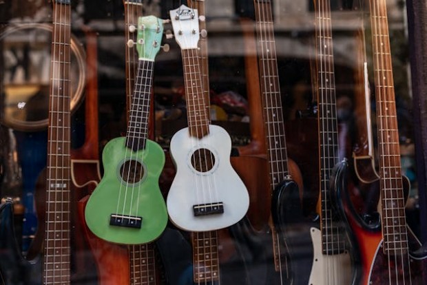 guitars and ukuleles