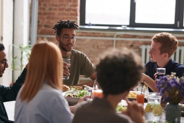 People eating in a restaurant