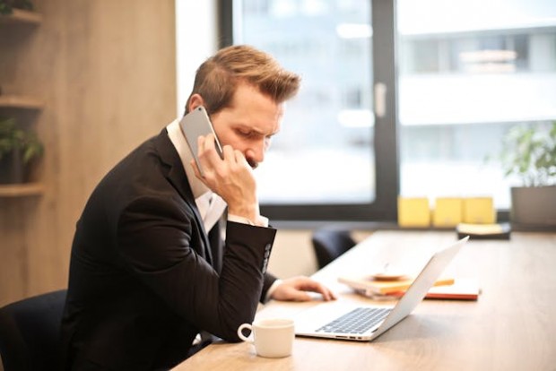 Man having a phone call