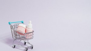 Cosmetic Products in a cart