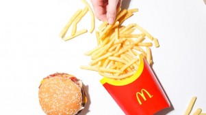 McDonald's fries and burger