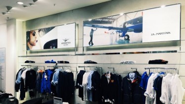 Clothes hanging in store