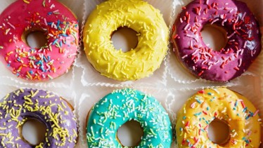 Assorted color doughnuts