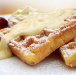 Waffles with cream