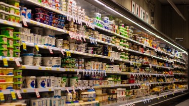 Shelf in the supermarket