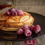 Pancake with respberry