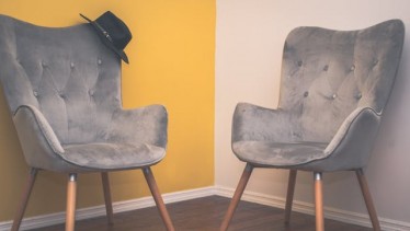 Two Suede Armchairs