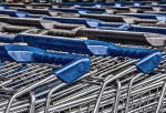 Blue Grocery Carts