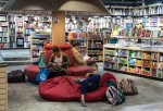 People reading in the bookstore